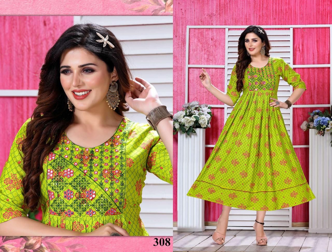 Jlf Super Star Vol 1 Printed Embroidery Kurtis Catalog
